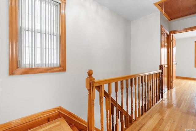 hall featuring light hardwood / wood-style flooring