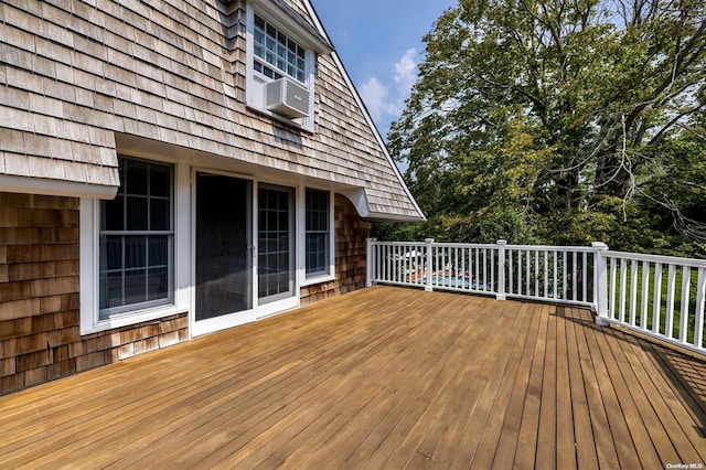 deck featuring cooling unit