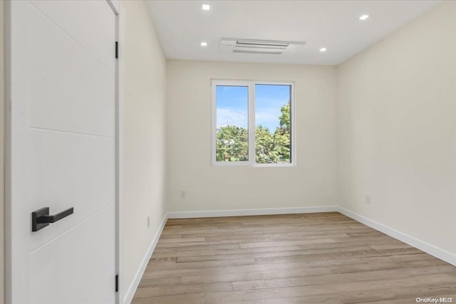 empty room featuring light hardwood / wood-style flooring