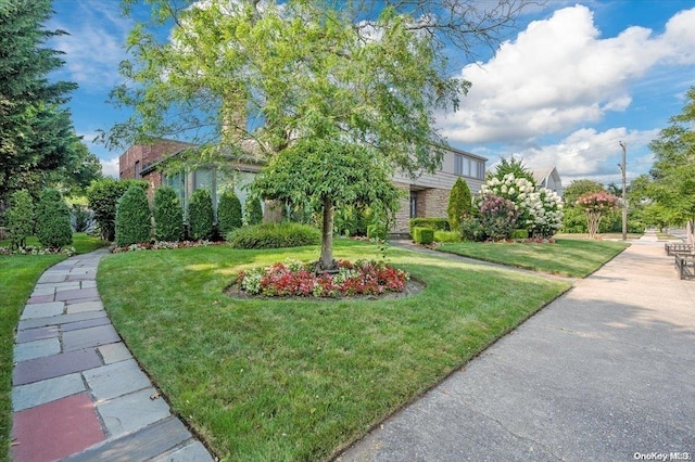 view of front of house featuring a front yard