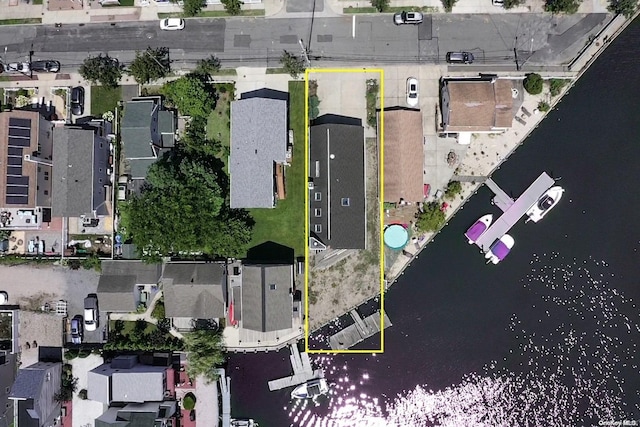 121 Williamson St, East Rockaway, NY 11518 - aerial view of residential area featuring a large body of water
