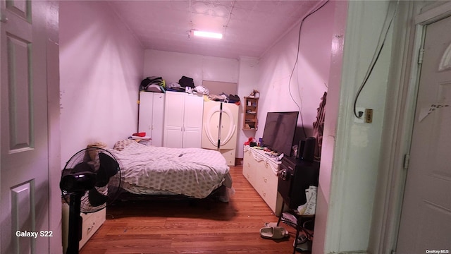 bedroom featuring light wood-type flooring