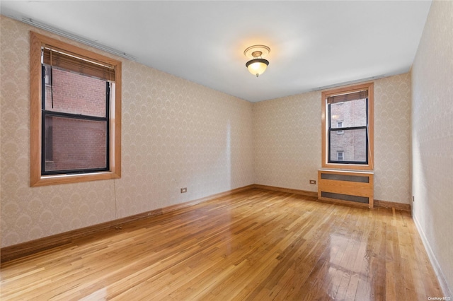 empty room featuring light hardwood / wood-style floors