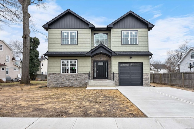 craftsman-style house featuring a garage