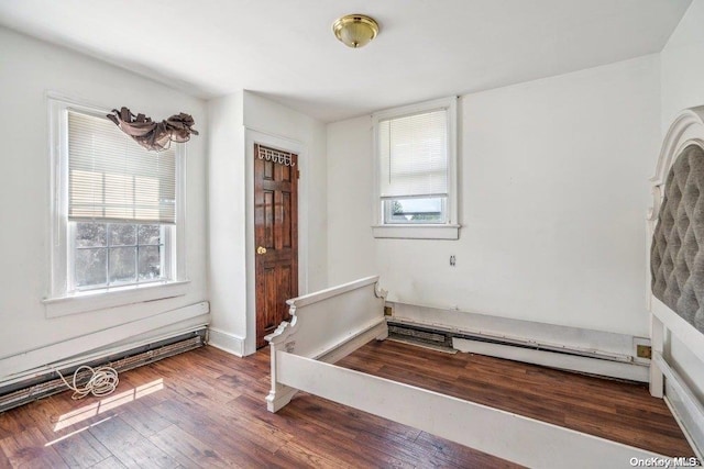 interior space with hardwood / wood-style flooring