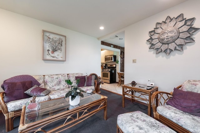 view of carpeted living room