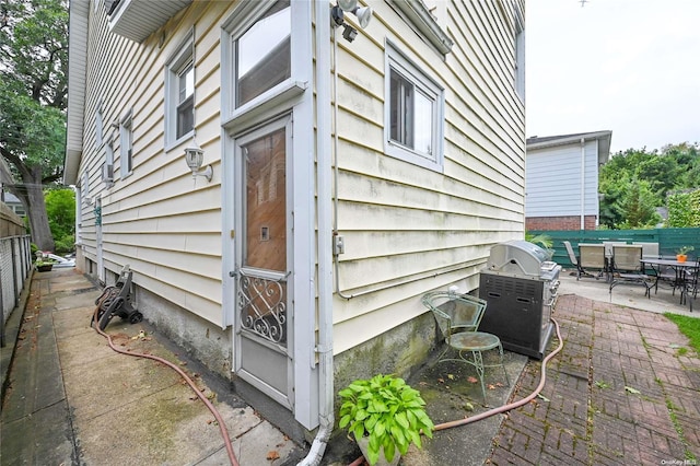 view of home's exterior featuring a patio area