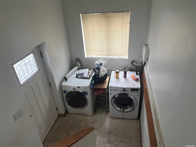 laundry area featuring separate washer and dryer