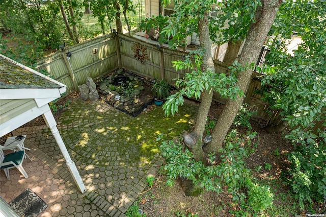 view of yard with a patio