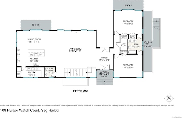 108 Harbor Watch Ct, Sag Harbor, NY 11963 - home floor plan