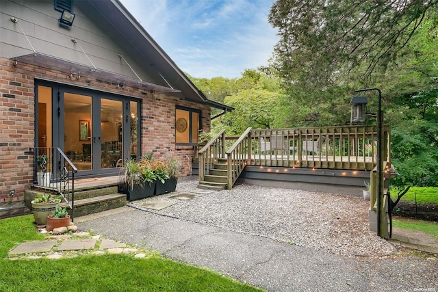 exterior space with french doors