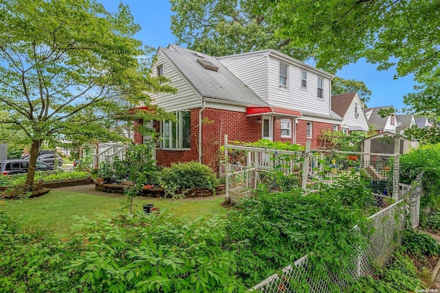 exterior space with a lawn