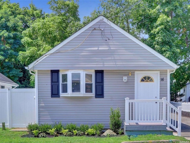 view of bungalow-style home