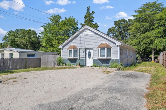 view of bungalow-style home