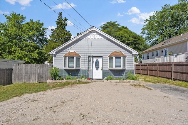 view of bungalow-style home