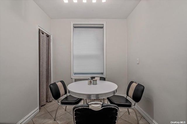 view of tiled dining area