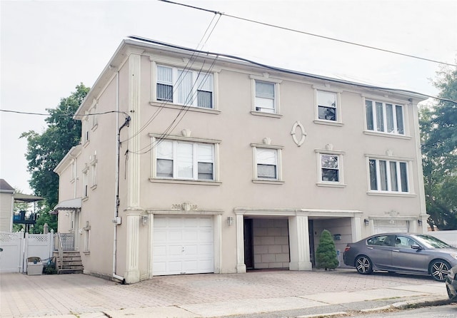 exterior space featuring a garage