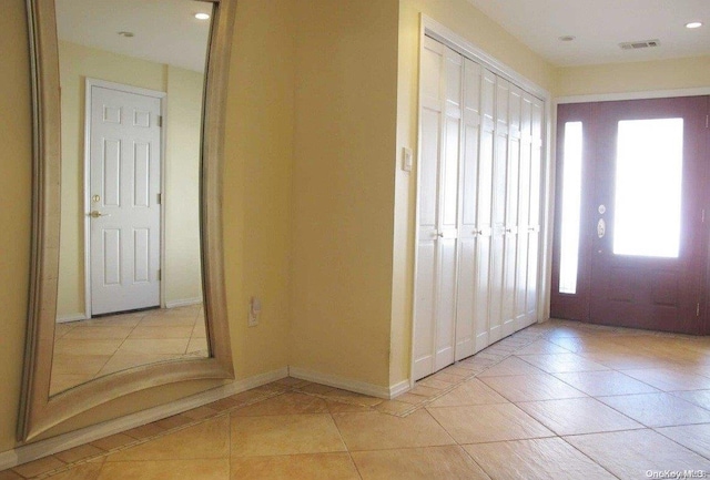 view of tiled foyer entrance