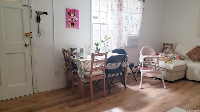 dining room featuring wood-type flooring