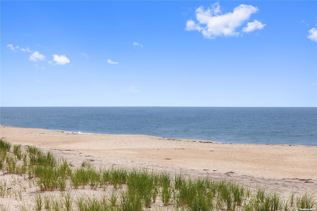 property view of water featuring a view of the beach