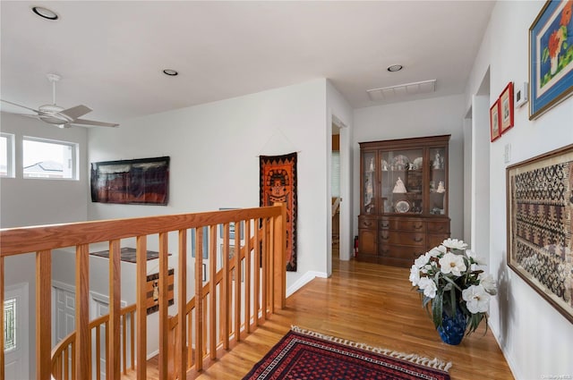 hall featuring light hardwood / wood-style floors