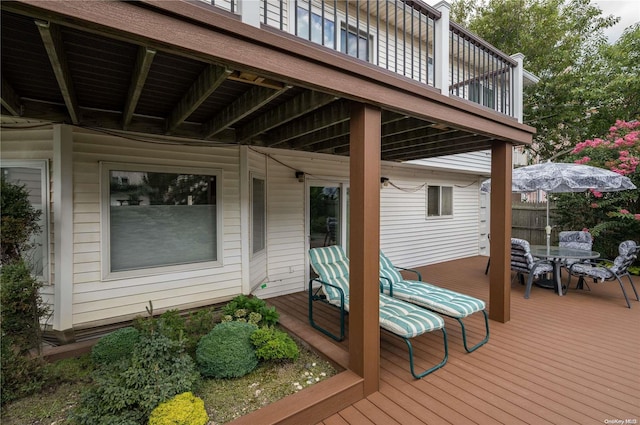 view of wooden deck