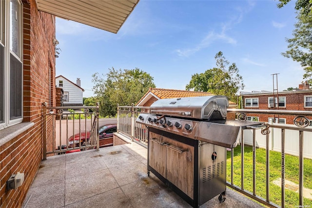 view of patio / terrace featuring area for grilling