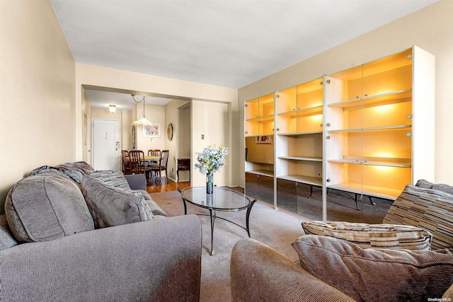 living room featuring wood-type flooring