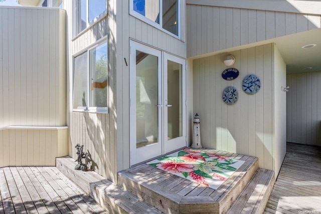 exterior space with french doors