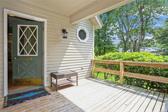 view of wooden deck