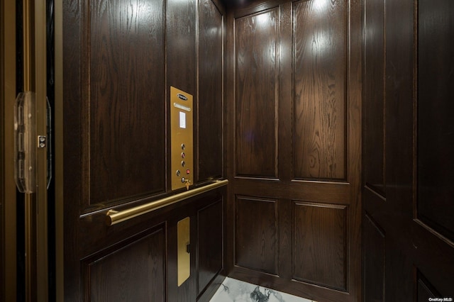 interior details featuring elevator