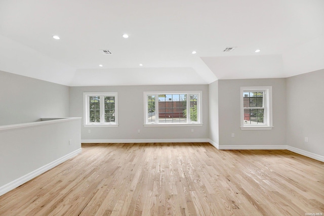 unfurnished room featuring light wood-type flooring