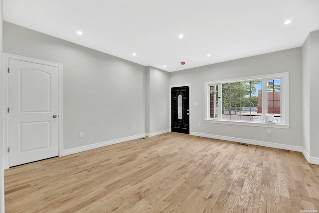 interior space featuring light wood-type flooring