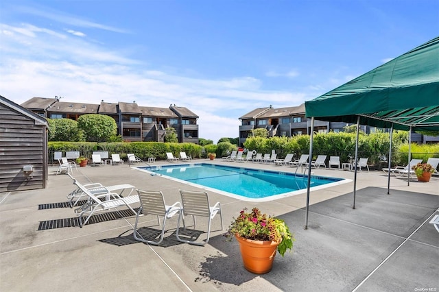 view of pool with a patio