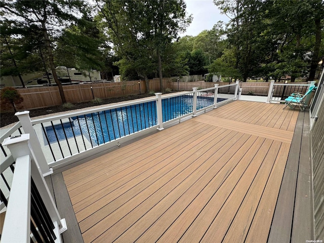 view of pool featuring a deck