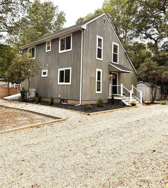 view of home's exterior with ac unit