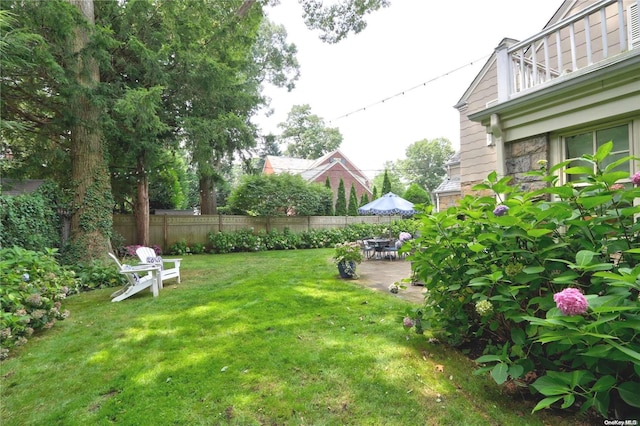 view of yard with a patio