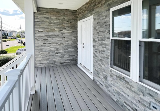 view of wooden deck