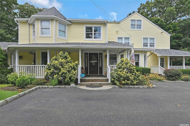 view of front of home with a porch