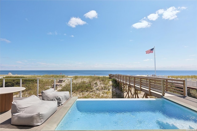 773 Dune Rd, Westhampton Beach, NY 11978 - view of swimming pool featuring a pool and a deck with water view