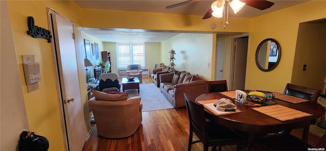 175-45 88th Ave Unit 7C, Jamaica, NY 11432 - dining room featuring light wood-style flooring and ceiling fan