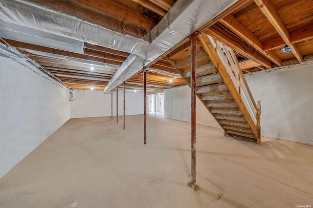 2060 Shipyard Ln, East Marion, NY 11939 - unfinished basement with stairs