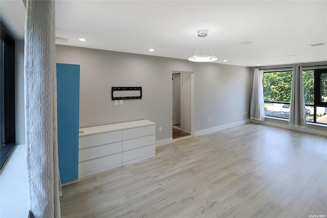 interior space featuring light hardwood / wood-style flooring