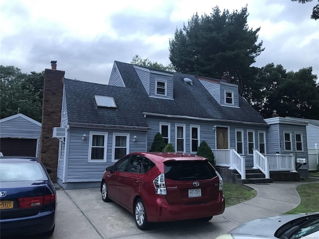 view of cape cod home