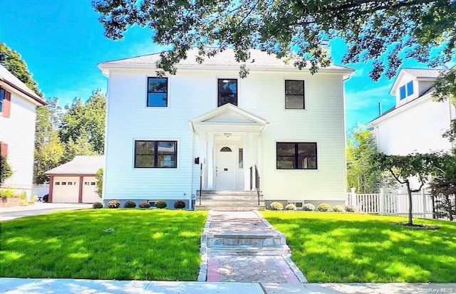 view of front of house with a front yard