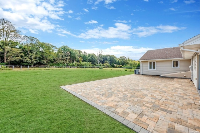 view of yard featuring a patio area