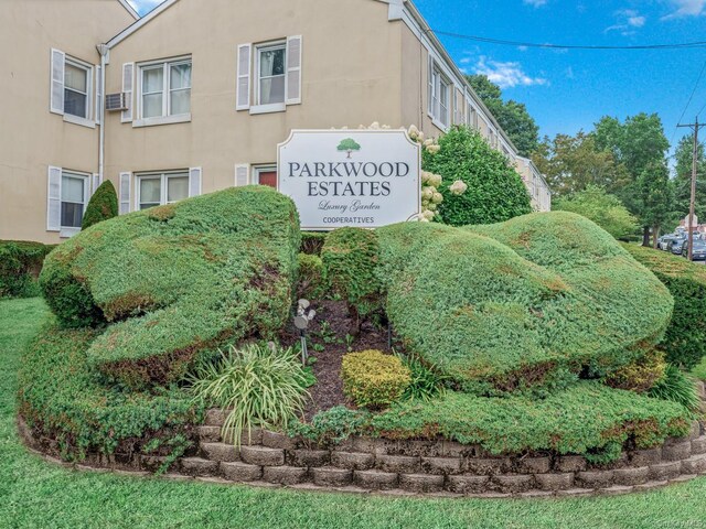 view of community sign