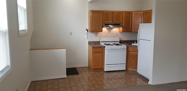 kitchen featuring white appliances