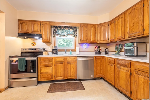 kitchen featuring sink and appliances with stainless steel finishes