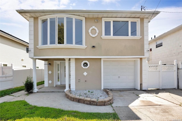 view of front of home featuring a garage